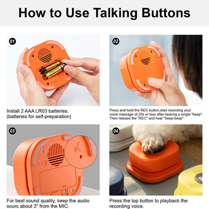 Interactive Dog Communication Button with Non-Skid Mat - Wnkrs