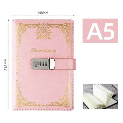 A5 Creative Notebook with Lock - 200 Pages Diary Book for School and Office - Wnkrs