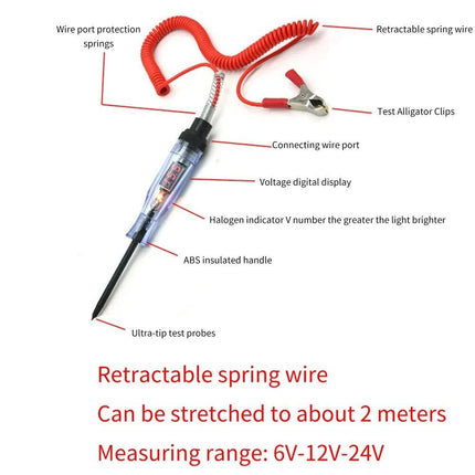 High-Quality Automotive Circuit Tester for Trucks: 6V-24V Voltage Diagnostic Probe Pen - Wnkrs