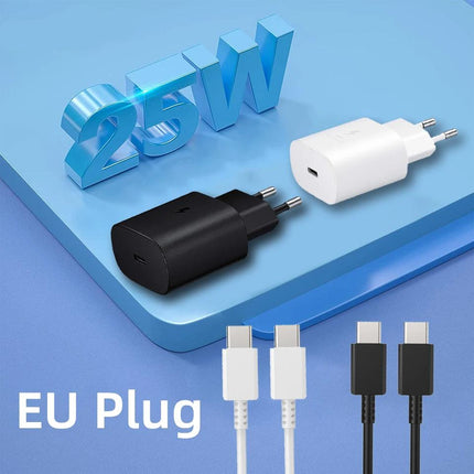 Chargeur USB Type-C ultra rapide 25 W avec câble pour smartphones et tablettes