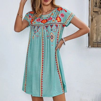 Chic Bohemian Style Short Dress