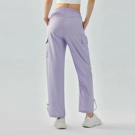 Pantalones deportivos ligeros para mujer: pantalones deportivos holgados para correr, tallas S a 5XL, pantalones deportivos para hacer ejercicio con cordón