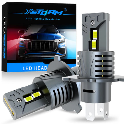 H4 LED Headlight Bulbs 9003 HB2 Canbus High Low Beam – 30,000LM 6500K Turbo Lamp