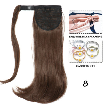 Synthetic Straight Wraparound Ponytail