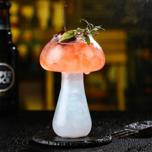 Verre à cocktail transparent en forme de champignon de 250 ml