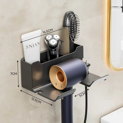 Double-Tier Eco-Friendly Wall Mounted Hair Dryer Holder - Wnkrs