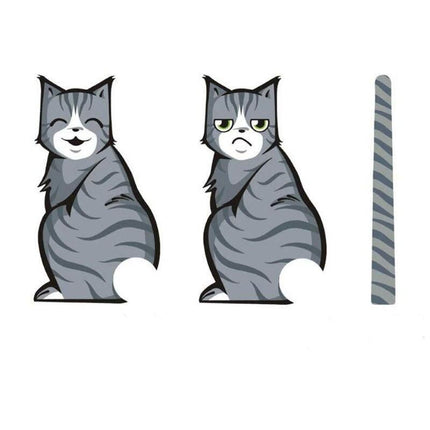 Reflective Cartoon Cat Car Stickers with Moving Tail - Wnkrs