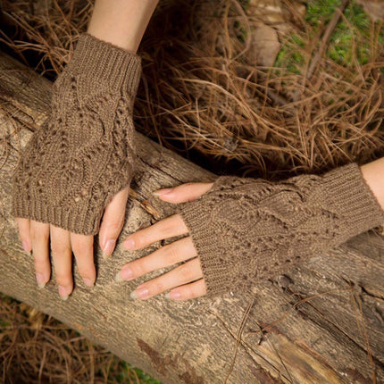 Women's Knitted Fingerless Gloves - Wnkrs