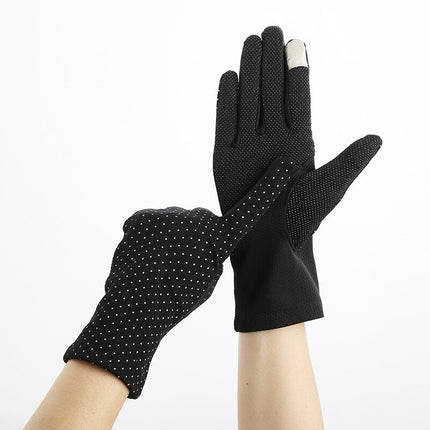 Women's Elegant Polka Dot Patterned Gloves - Wnkrs