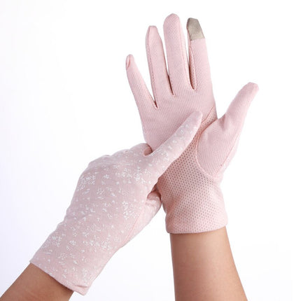 Women's Elegant Polka Dot Patterned Gloves - Wnkrs