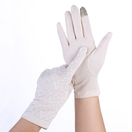 Women's Elegant Polka Dot Patterned Gloves - Wnkrs