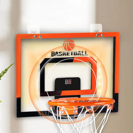 Canasta de baloncesto desmontable para montar en la pared con contador de puntuación electrónico