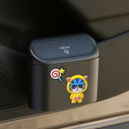 Compact Cartoon Car Garbage Bin - Wnkrs