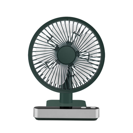 Ventilateur de bureau oscillant rechargeable par USB avec 4 réglages de vitesse