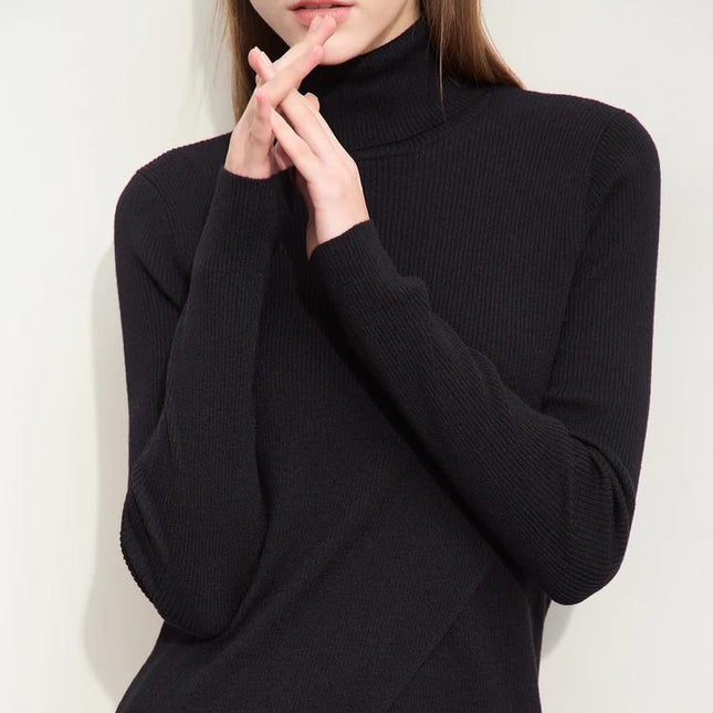 Pull col roulé minimaliste pour femme pour l'automne