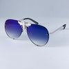 silver blue mirror