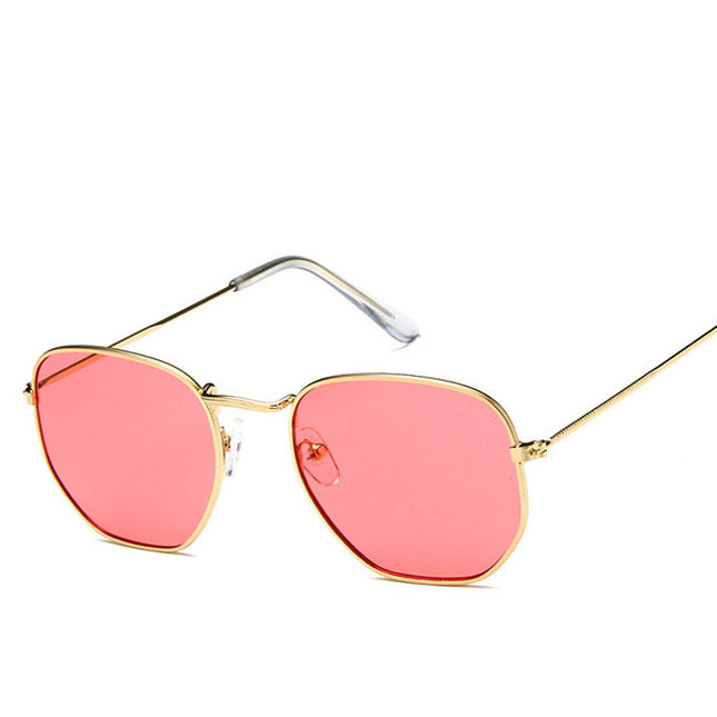 Unisex Fashion Mirror Hexagon Sunglasses - Wnkrs