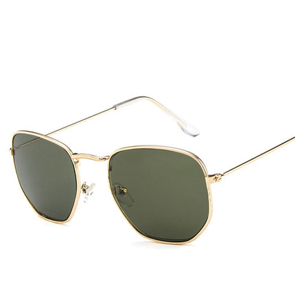 Unisex Fashion Mirror Hexagon Sunglasses - Wnkrs