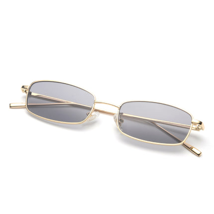 Small Rectangle Sunglasses with Metal Frame - Wnkrs