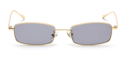 Small Rectangle Sunglasses with Metal Frame - Wnkrs