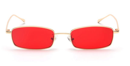 Small Rectangle Sunglasses with Metal Frame - Wnkrs