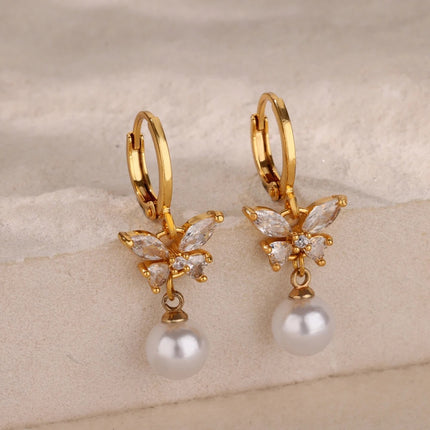 Boucles d'oreilles pendantes en or pour femmes