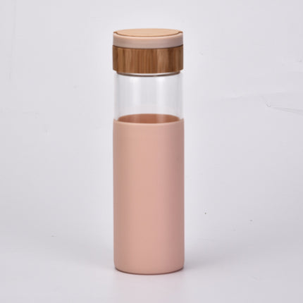 Handle Bamboo Cover Color Silicone Cover Outdoor Water Cup - Wnkrs