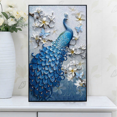 New 5d diamond painting full of peacock blue porch diamond painting - Wnkrs