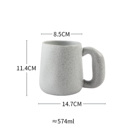 Handcrafted Stoneware Retro Coffee Mug