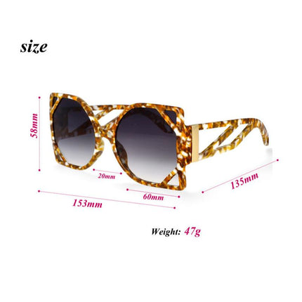 Oversized Square Luxury Sunglasses - Women's Vintage UV400 Shades