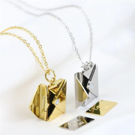 Love Letter Envelope Pendant Necklace - Wnkrs