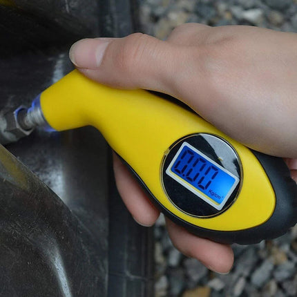 Compact LCD Digital Tire Pressure Gauge with Backlight for Cars & Motorcycles - Wnkrs