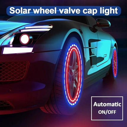 Solar-Powered LED Car Wheel Lights - Wnkrs