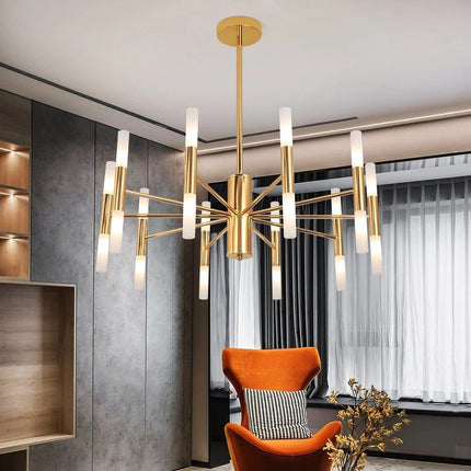 Modern Golden LED Chandelier for Luxurious Ambiance - Wnkrs