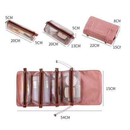 4-Piece Detachable Travel Makeup Bag Set - Wnkrs