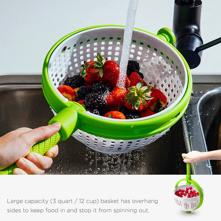 New Salad Spinner Scratch Resistant Nylon Spinning Colander - Wnkrs