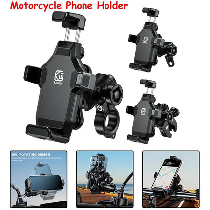 360° Rotating Shockproof Bike & Motorcycle Phone Mount for 4.7-7.2 Inch Devices - Wnkrs