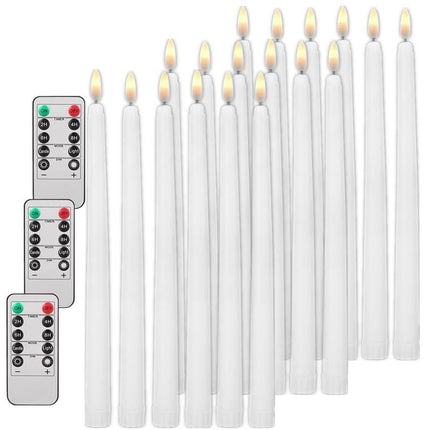 Realistic Flickering Flameless Taper Candles with Timer & Remote Control - Wnkrs