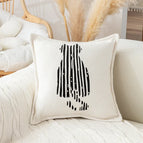 Housse de coussin 45x45cm / Chat à rayures verticales