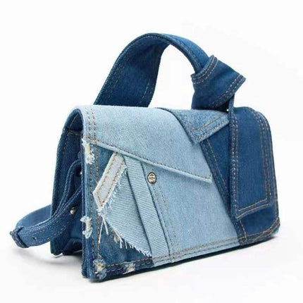 Sac à bandoulière chic en denim