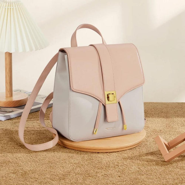 Mochila elegante de piel de vaca