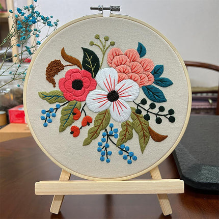 Kit de broderie florale DIY