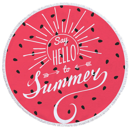 Summer round printed beach towel - Wnkrs