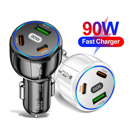 3-Port 90W Fast Car Charger - Wnkrs