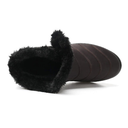 Women's Winter Quilted Fur Boots - Wnkrs