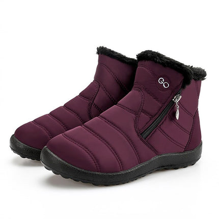 Women's Winter Quilted Fur Boots - Wnkrs