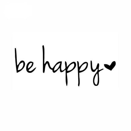 Waterproof 'Be Happy' Vinyl Decal Sticker for All Surface Decoration - Wnkrs