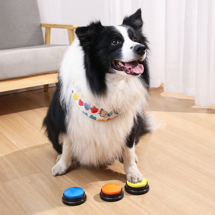 Botón de comunicación interactivo para mascotas: juguete de entrenamiento de voz grabable para perros