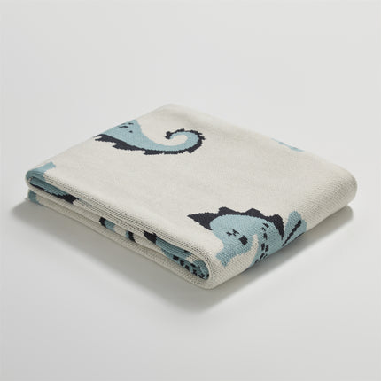 Couverture en coton avec un joli motif d'hippocampe