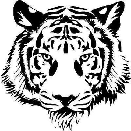 Majestic Tiger Head Vinyl Car Decal - Wnkrs